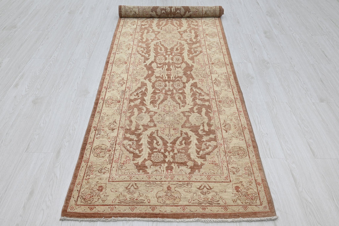 brown Runner rug 3' 1" x 11' 1"