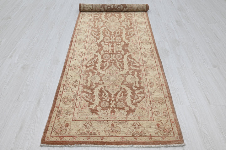 brown Runner rug 3' 1" x 11' 1"