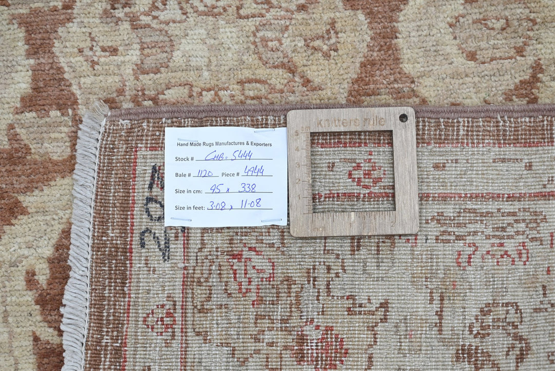 brown Runner rug 3' 1" x 11' 1"