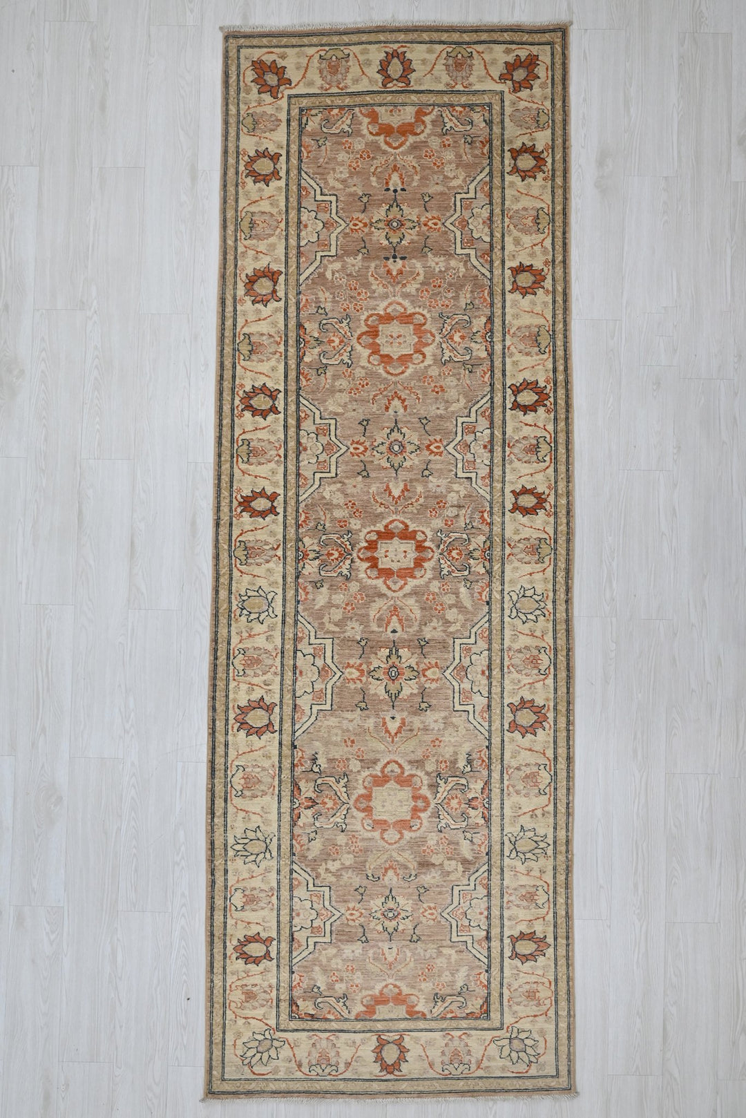 brown Runner rug 3' 4" x 10' 9"