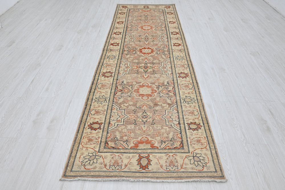 brown Runner rug 3' 4" x 10' 9"