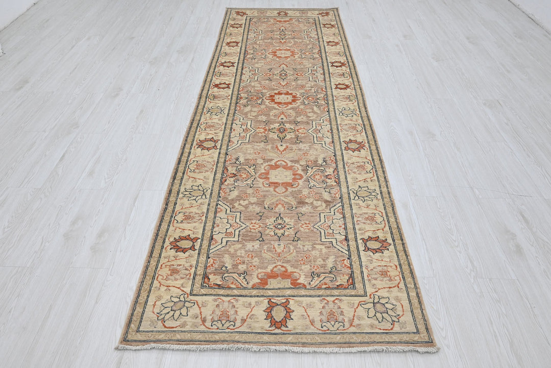 brown Runner rug 3' 4" x 10' 9"