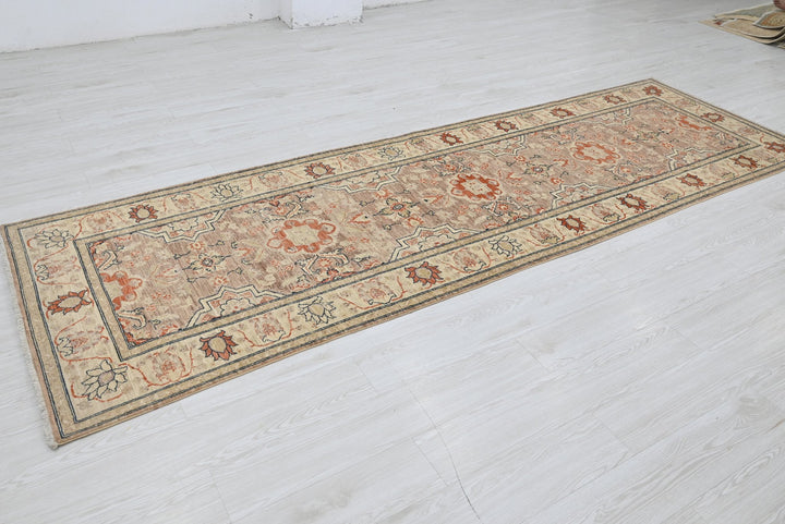 brown Runner rug 3' 4" x 10' 9"