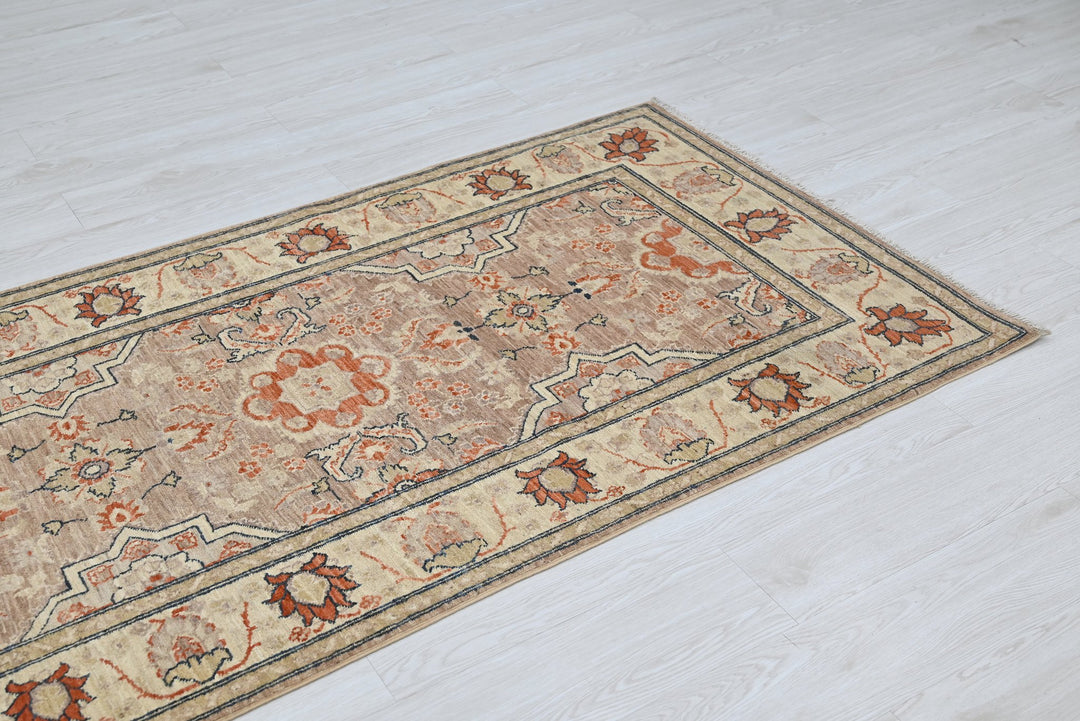 brown Runner rug 3' 4" x 10' 9"
