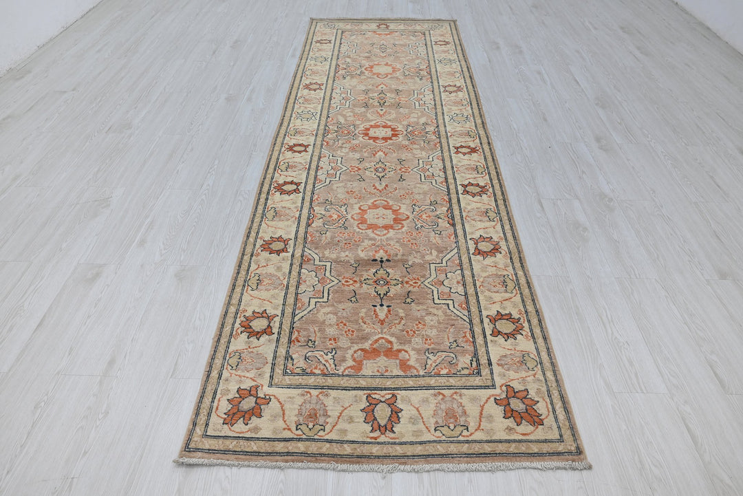 brown Runner rug 3' 4" x 10' 9"