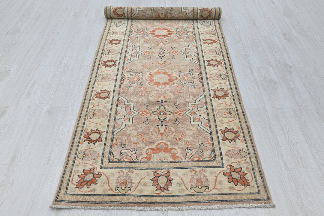 brown Runner rug 3' 4" x 10' 9"