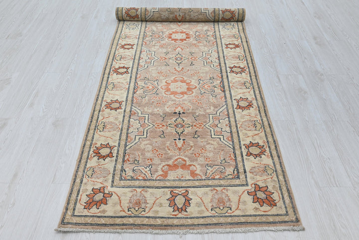 brown Runner rug 3' 4" x 10' 9"