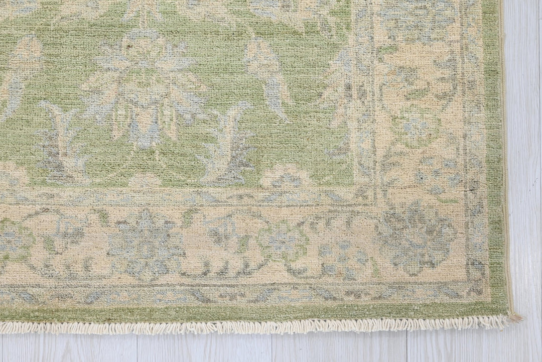 green Runner rug 2' 7" x 10' 2"