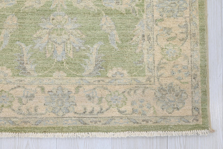 green Runner rug 2' 7" x 10' 2"