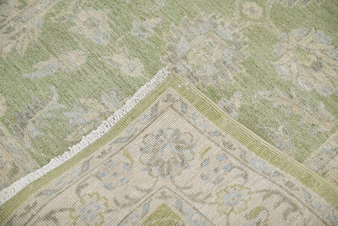 green Runner rug 2' 7" x 10' 2"