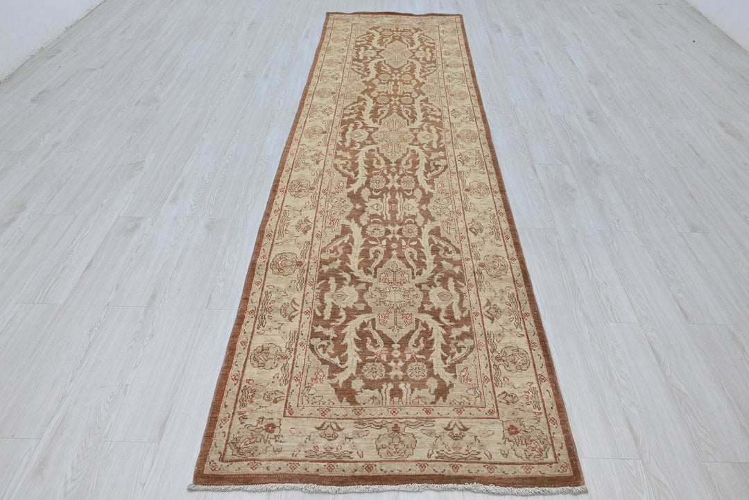 brown Runner rug 3' 1" x 11' 0"