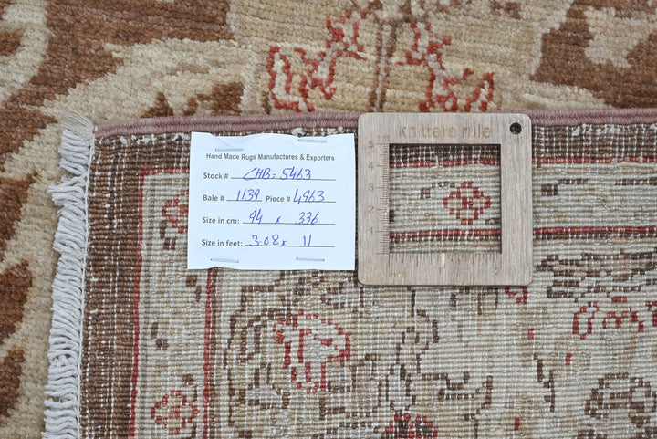 brown Runner rug 3' 1" x 11' 0"