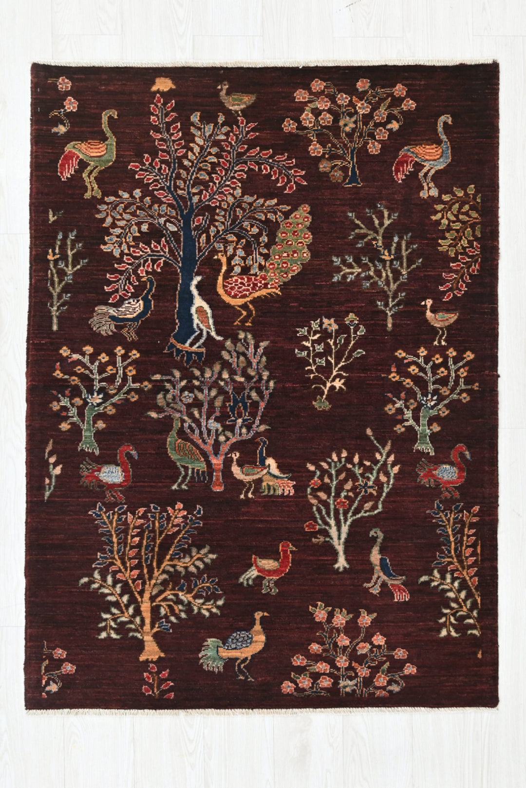brown Accent rug 3' 4" x 4' 11"