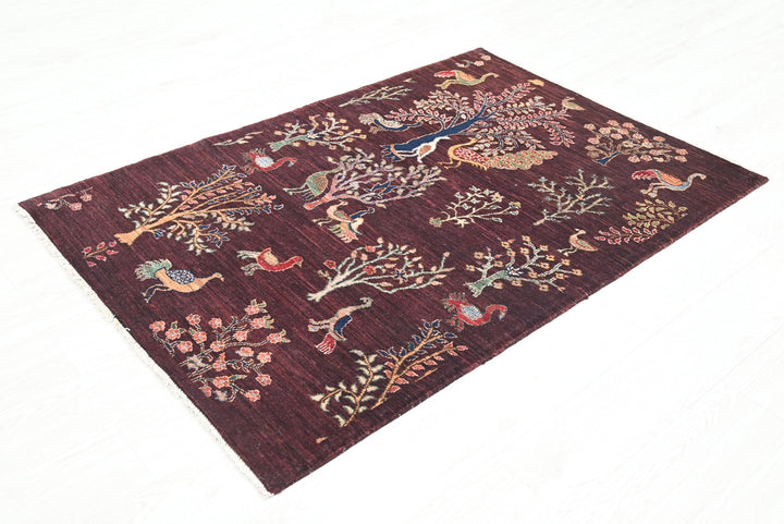 brown Accent rug 3' 4" x 4' 11"