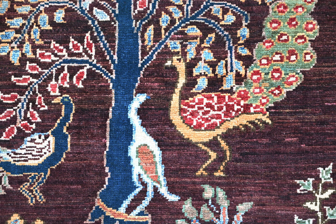 brown Accent rug 3' 4" x 4' 11"