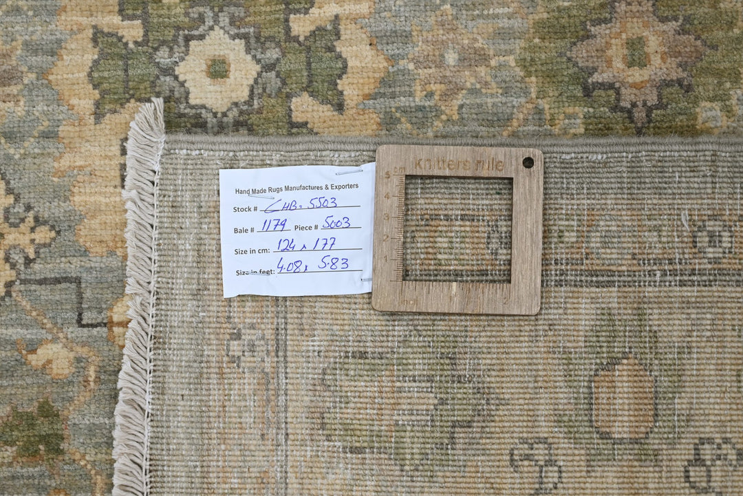 blue Accent rug 4' 1" x 5' 10"