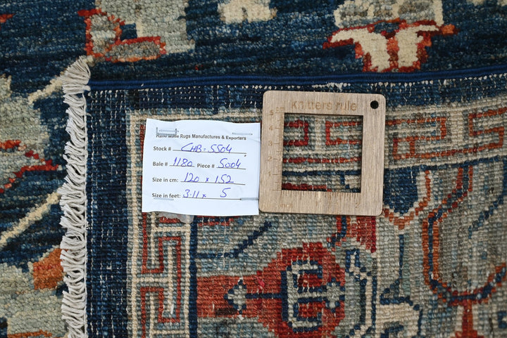 blue Accent rug 3' 11" x 5' 0"