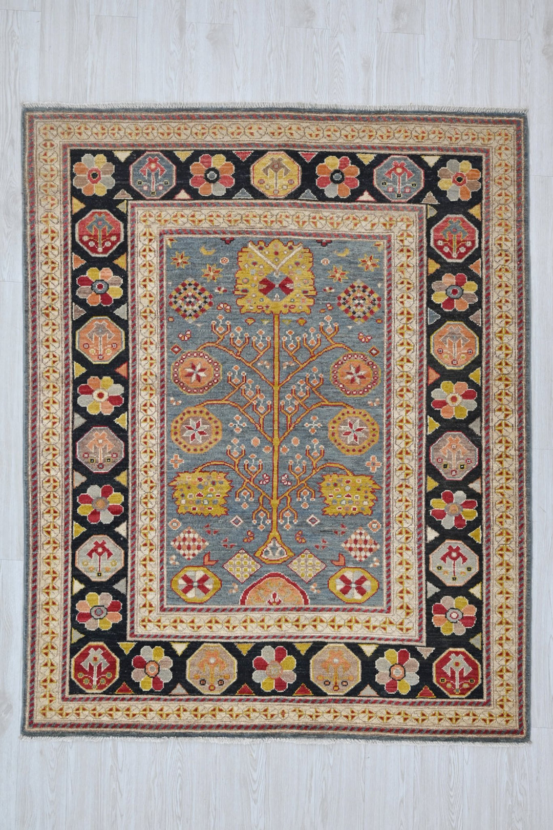 blue Medium rug 5' 3" x 6' 9"