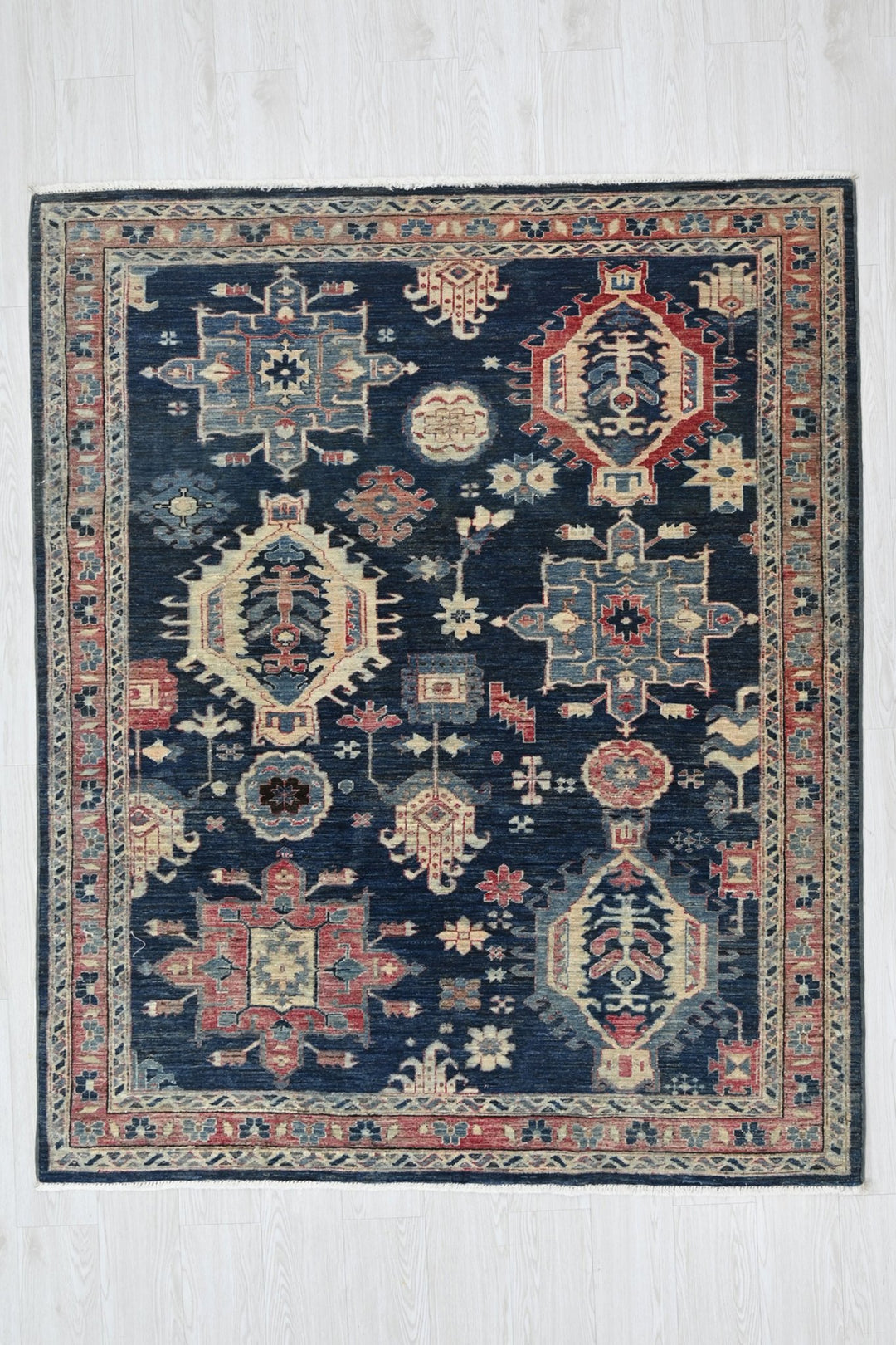 blue Medium rug 5' 1" x 6' 5"