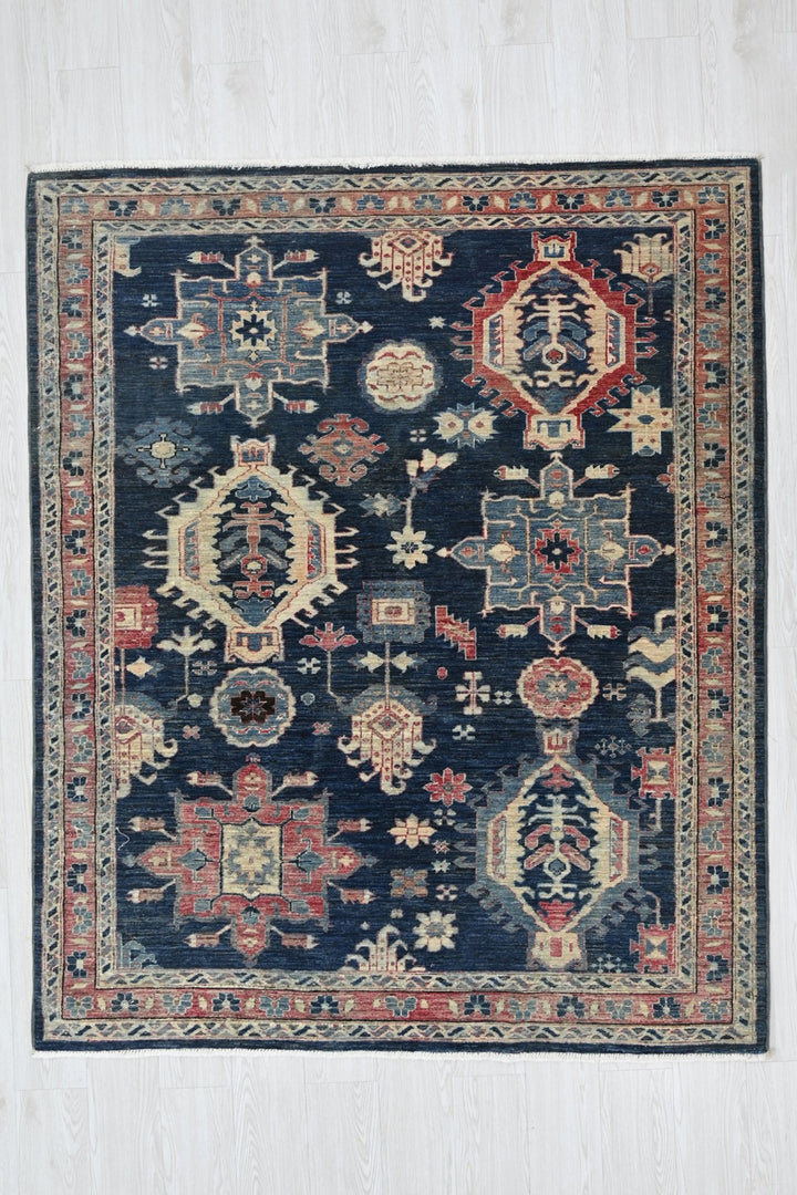 blue Medium rug 5' 1" x 6' 5"