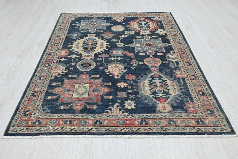 blue Medium rug 5' 1" x 6' 5"