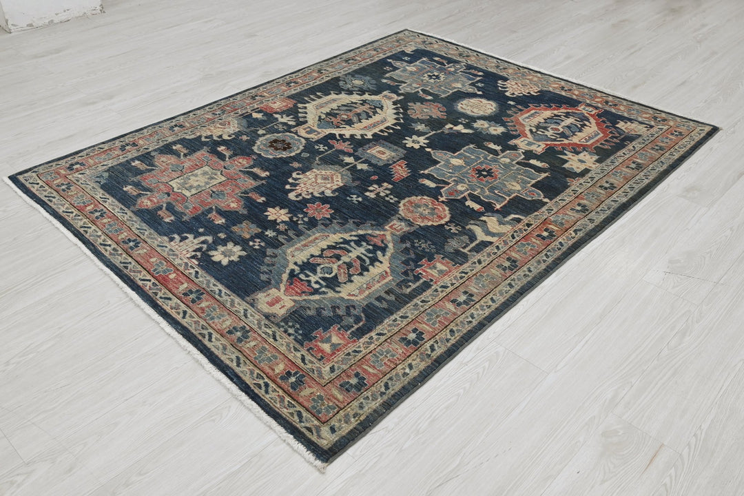 blue Medium rug 5' 1" x 6' 5"