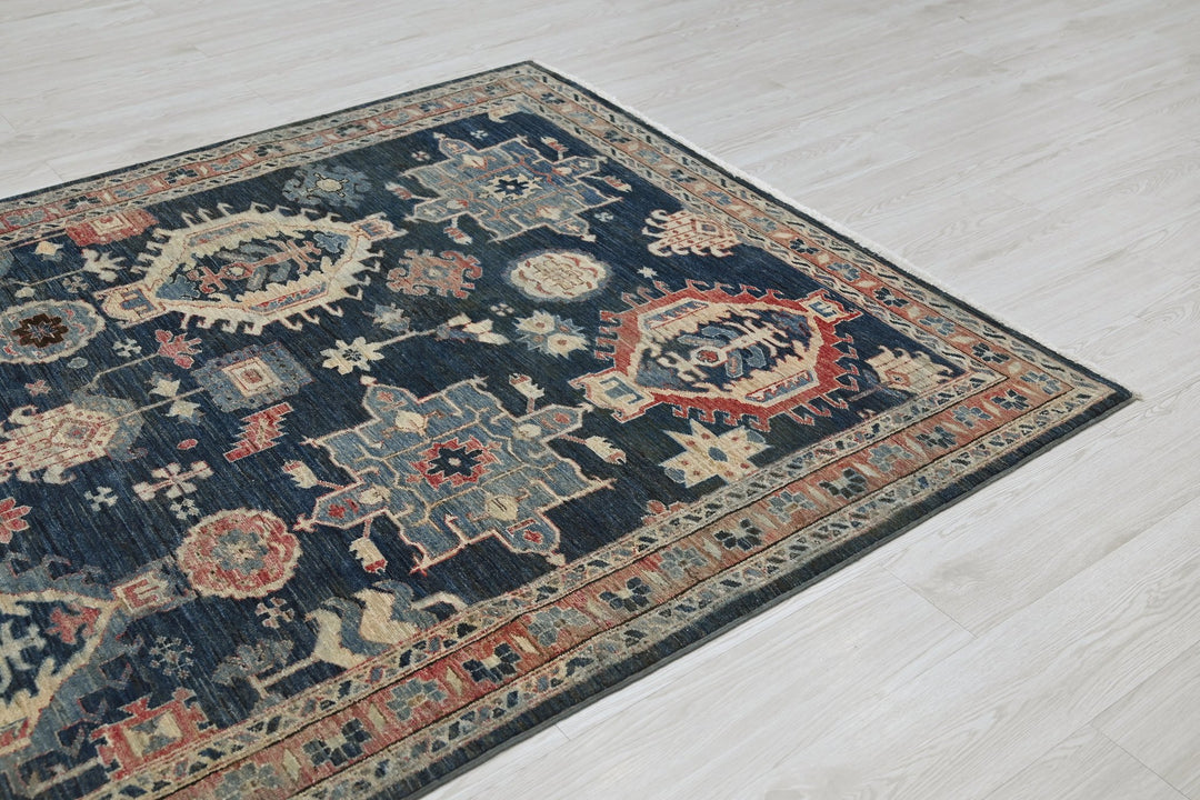 blue Medium rug 5' 1" x 6' 5"