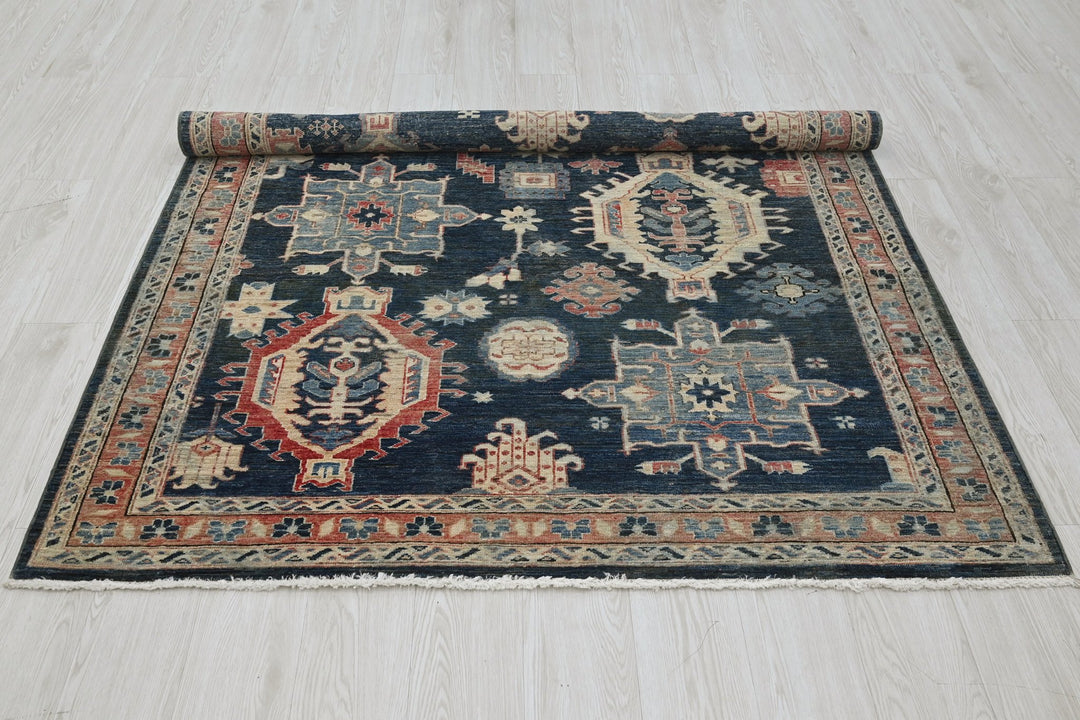 blue Medium rug 5' 1" x 6' 5"