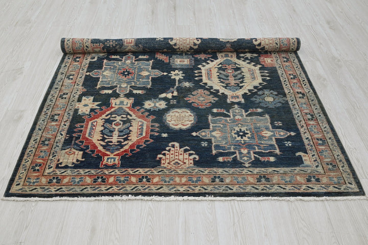 blue Medium rug 5' 1" x 6' 5"
