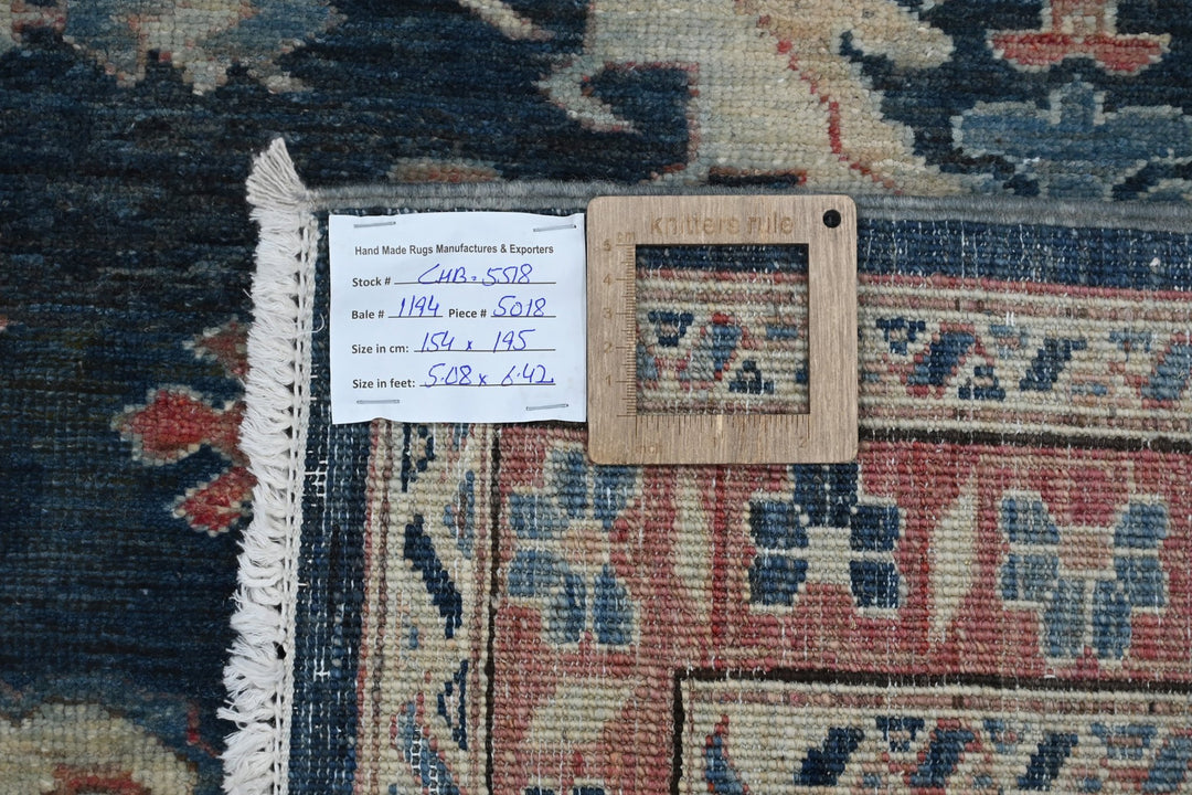 blue Medium rug 5' 1" x 6' 5"