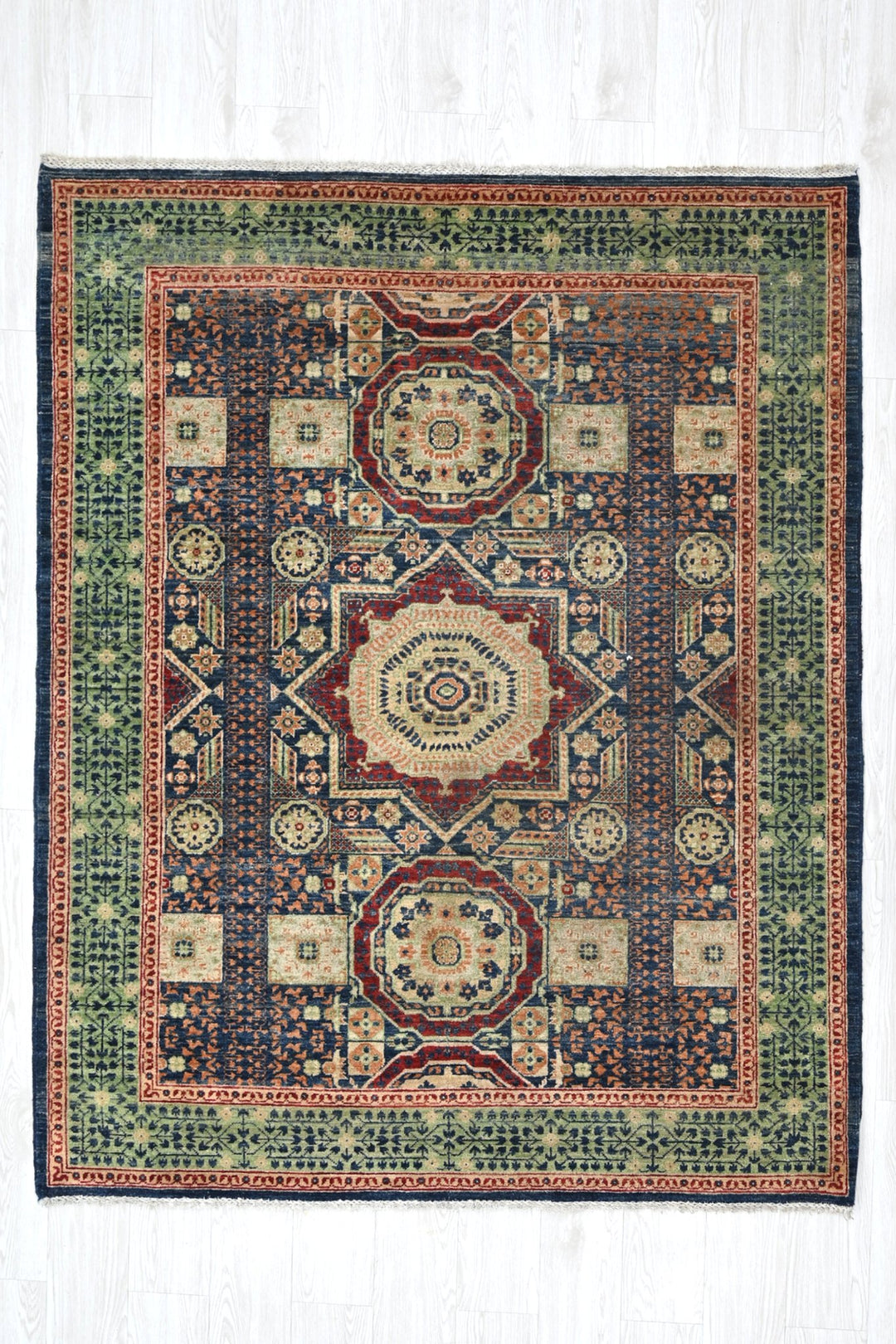 blue Medium rug 5' 0" x 6' 5"