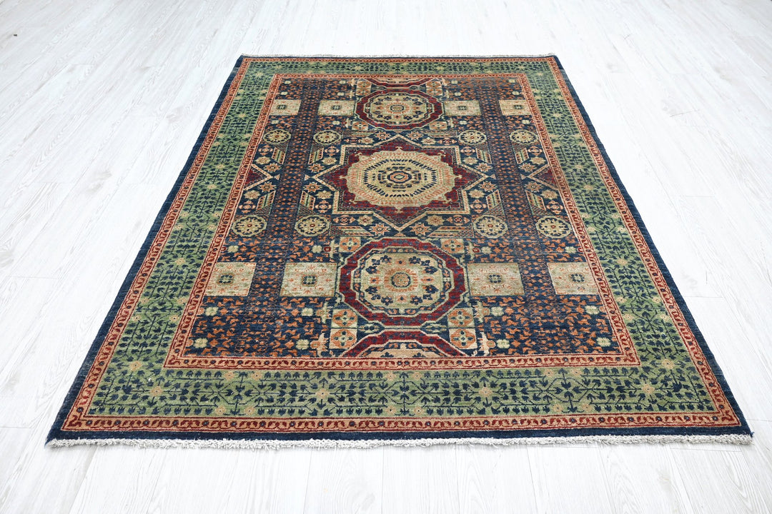 blue Medium rug 5' 0" x 6' 5"