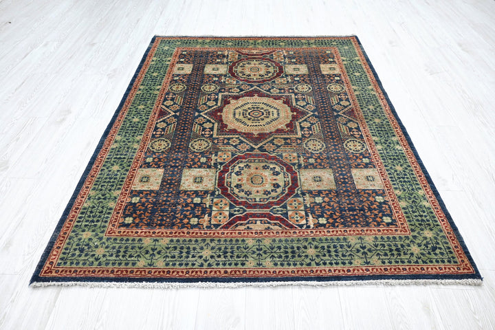 blue Medium rug 5' 0" x 6' 5"