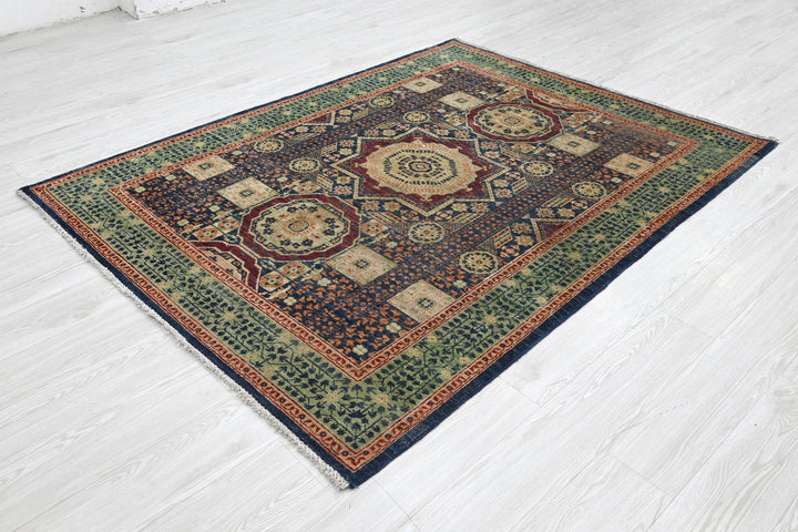blue Medium rug 5' 0" x 6' 5"