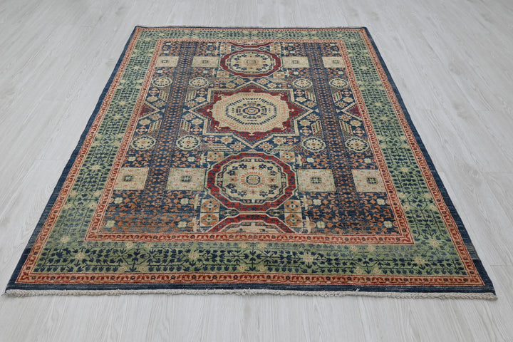 blue Medium rug 5' 0" x 6' 5"
