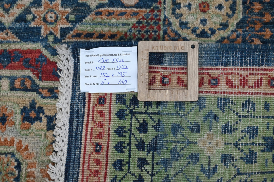 blue Medium rug 5' 0" x 6' 5"
