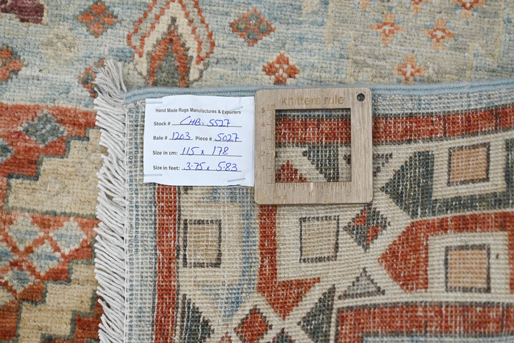 blue Accent rug 3' 9" x 5' 10"