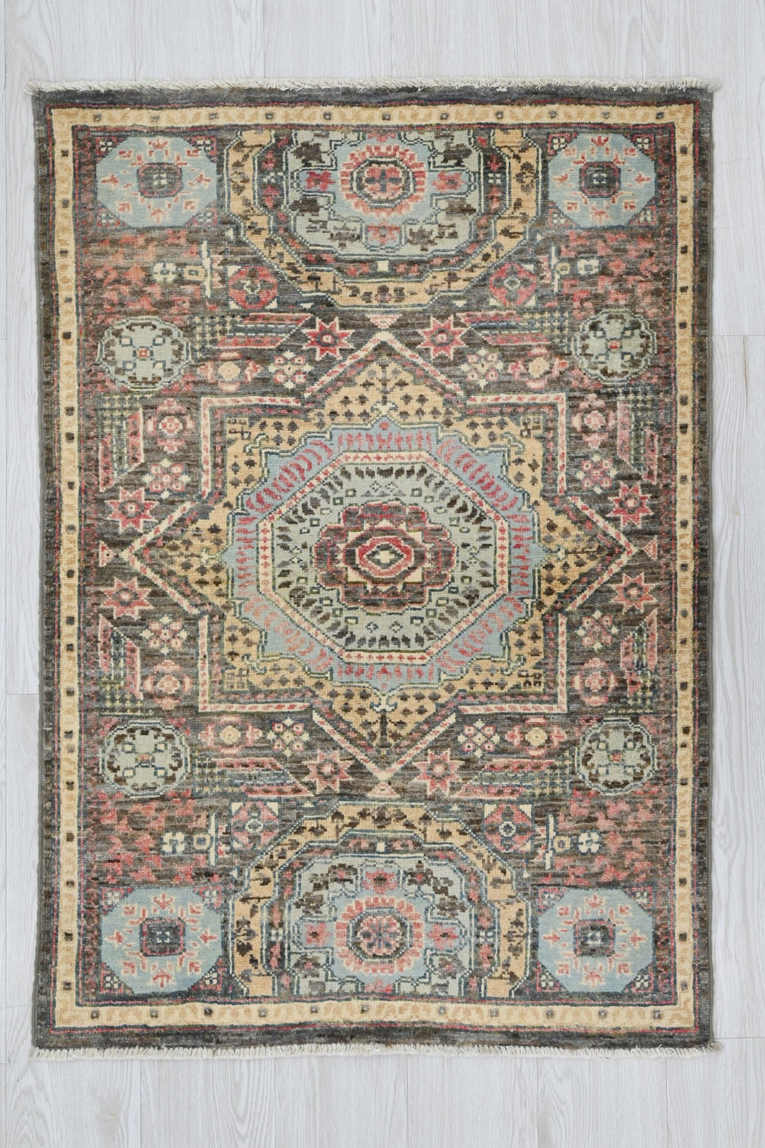 brown Accent rug 2' 7" x 4' 0"