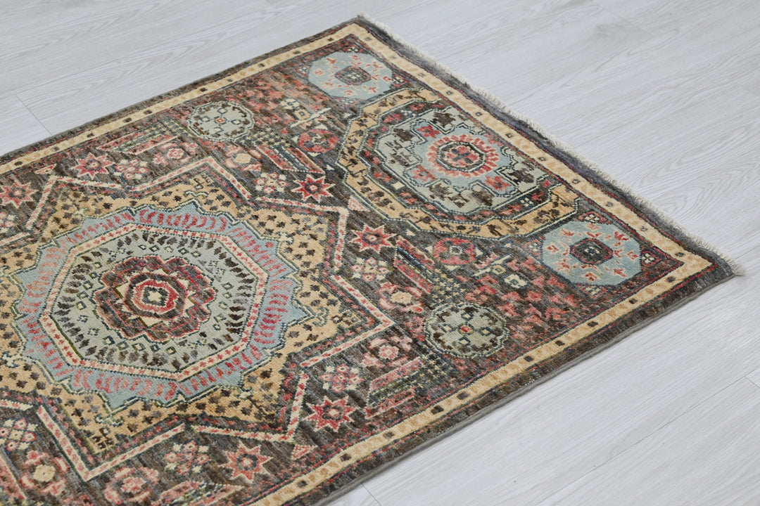 brown Accent rug 2' 7" x 4' 0"