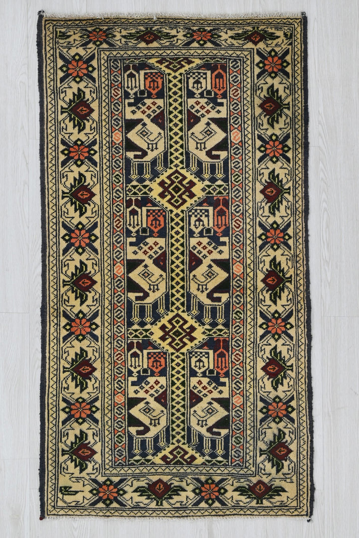 brown Accent rug 2' 4" x 4' 4"