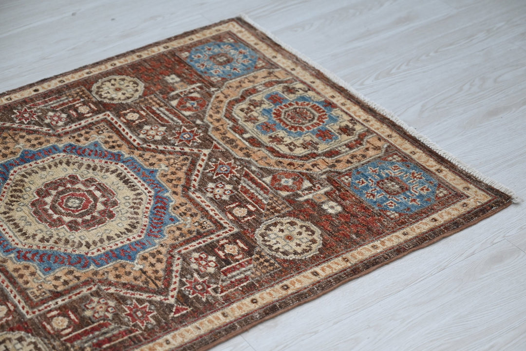 brown Accent rug 2' 7" x 3' 10"