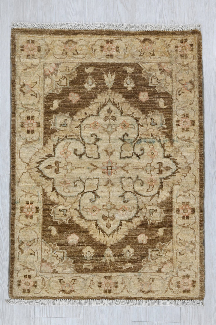 brown Mini rug 2' 0" x 2' 10"
