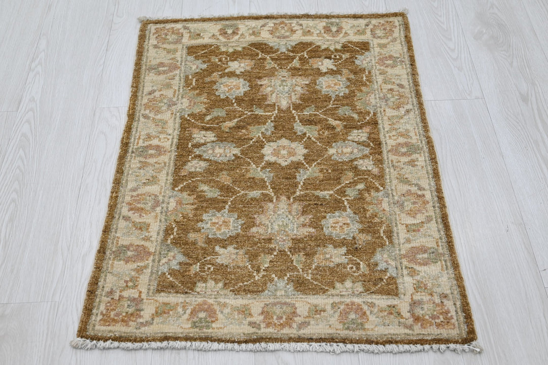 brown Mini rug 1' 11" x 2' 8"