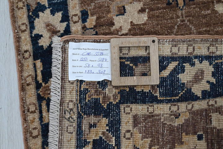 brown Mini rug 1' 11" x 3' 1"