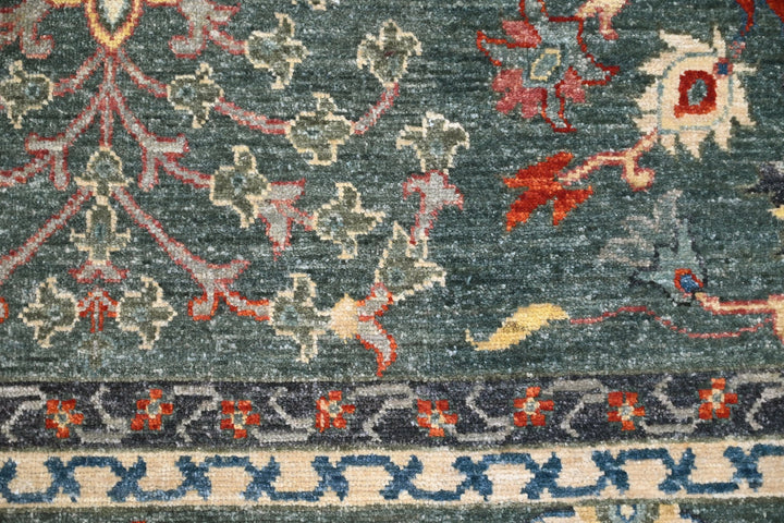 green Mini rug 1' 11" x 3' 1"