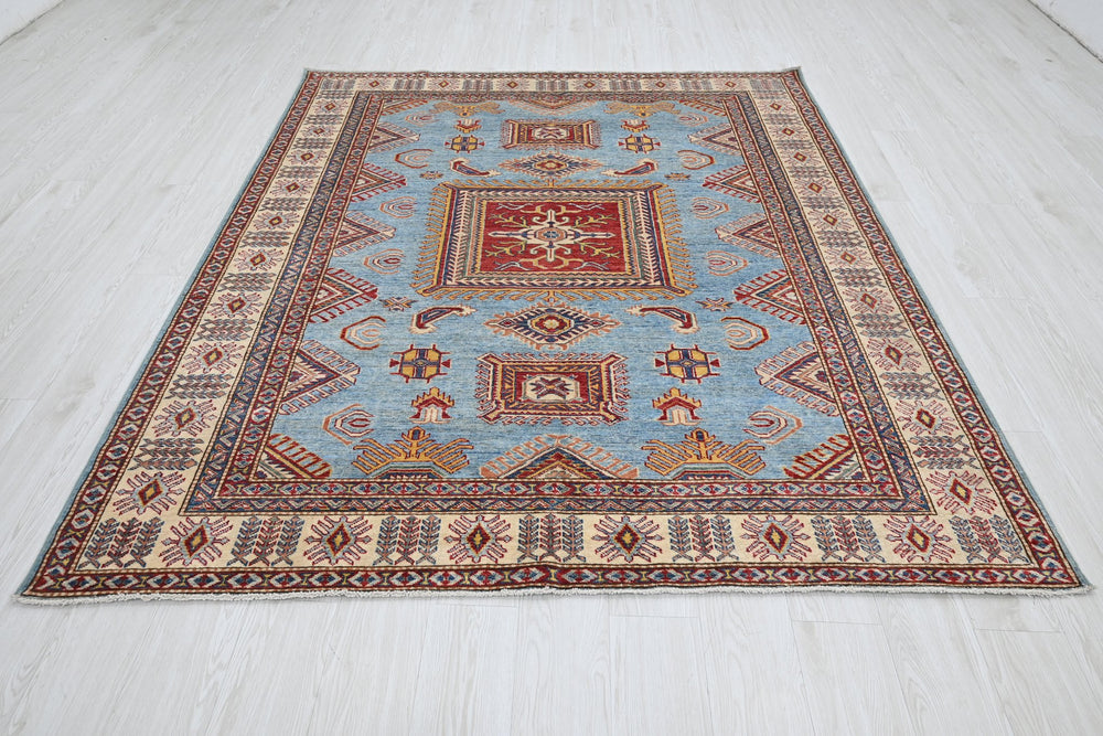 blue Medium rug 6' 1" x 7' 3"