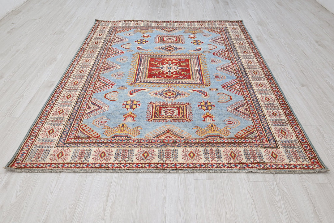 blue Medium rug 6' 1" x 7' 3"