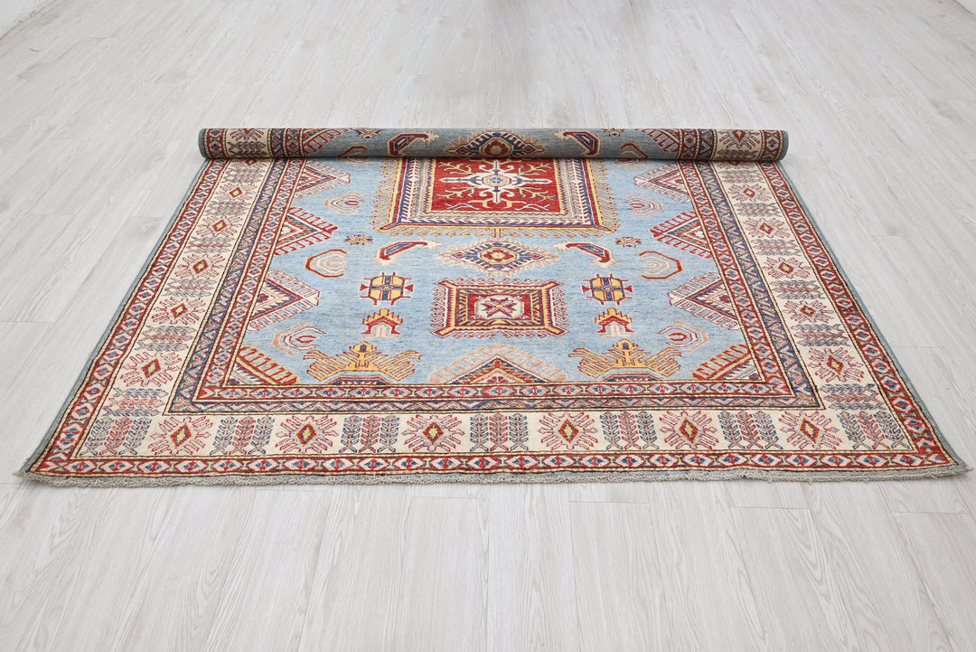 blue Medium rug 6' 1" x 7' 3"