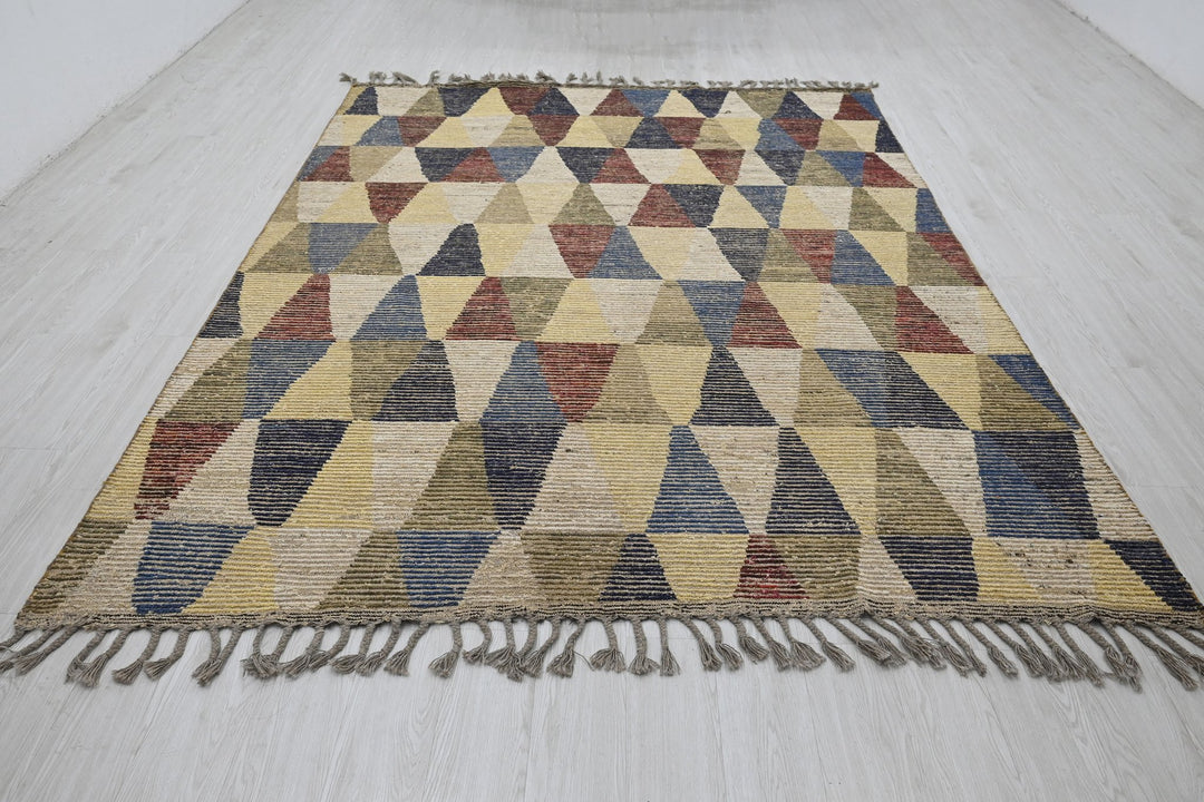 yellow Large rug 6' 11" x 9' 5"
