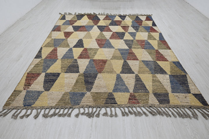 yellow Large rug 6' 11" x 9' 5"